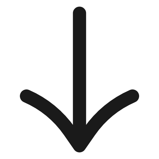 Arrow down icon, line style, from Vadivam