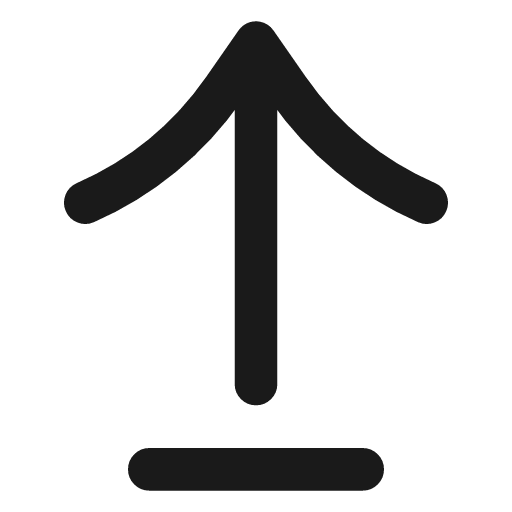 Arrow up from line icon, outline style, from Vadivam