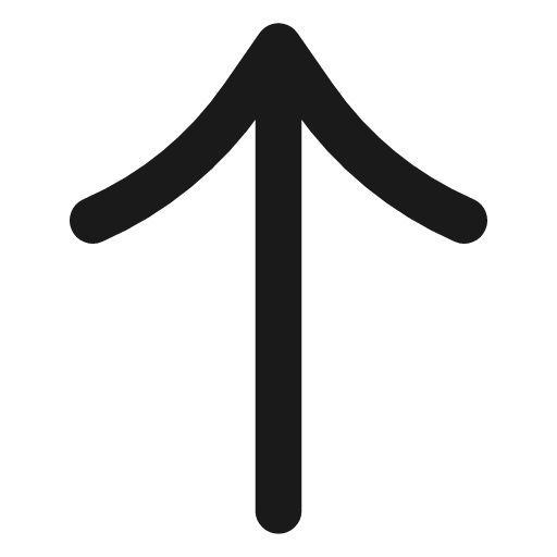 Arrow up icon, line style, from Vadivam