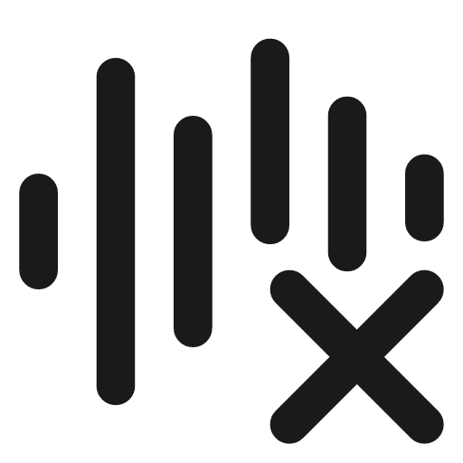 Audio lines x icon, line style, from Vadivam
