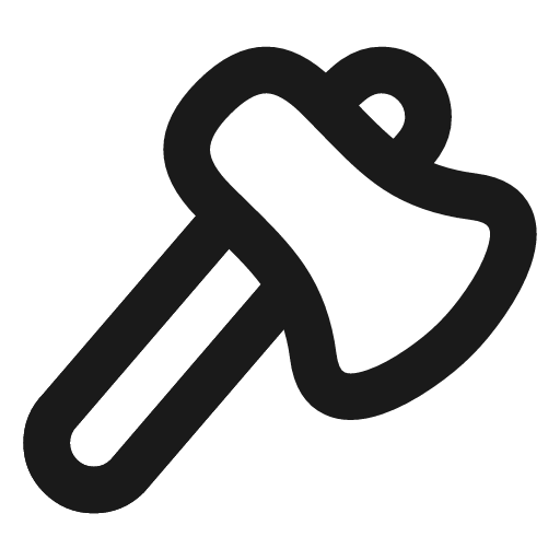Axe icon, line style, from Vadivam