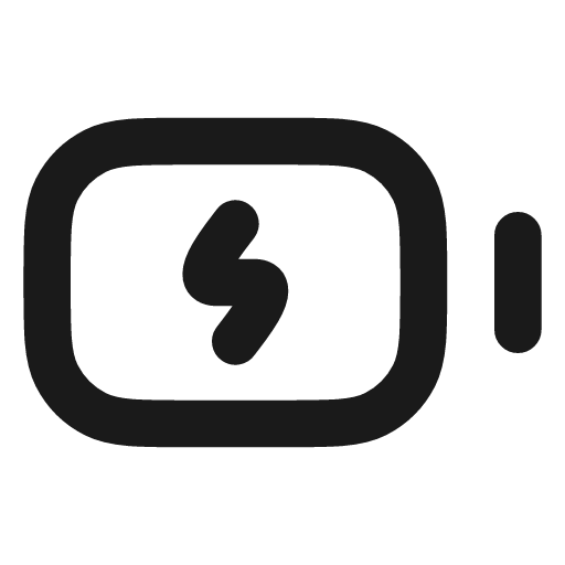 Battery charging icon, line style, from Vadivam