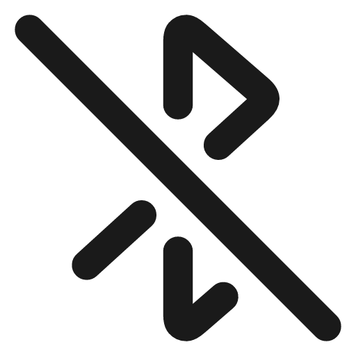 Bluetooth off icon, line style, from Vadivam