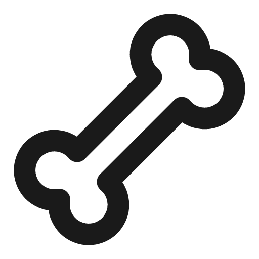 Bone icon, line style, from Vadivam