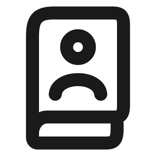 Book user icon, line style, from Vadivam