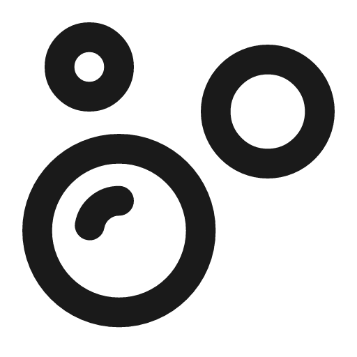 Bubbles icon, line style, from Vadivam
