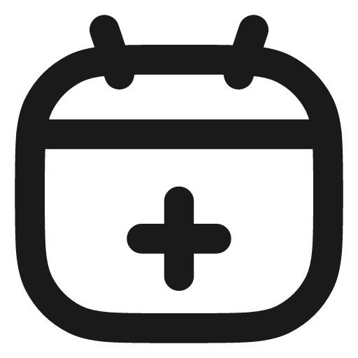 Calendar plus icon, line style, from Vadivam