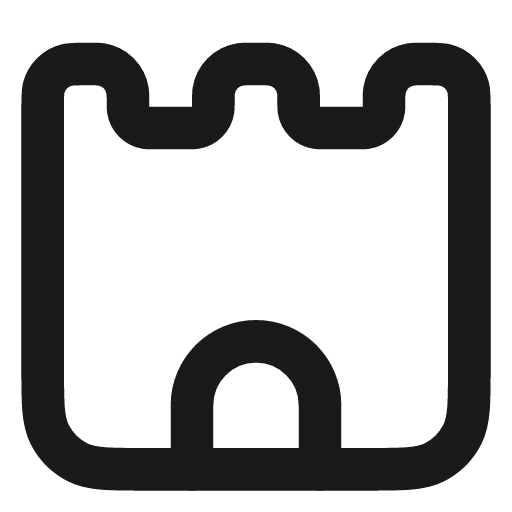 Castle icon, line style, from Vadivam