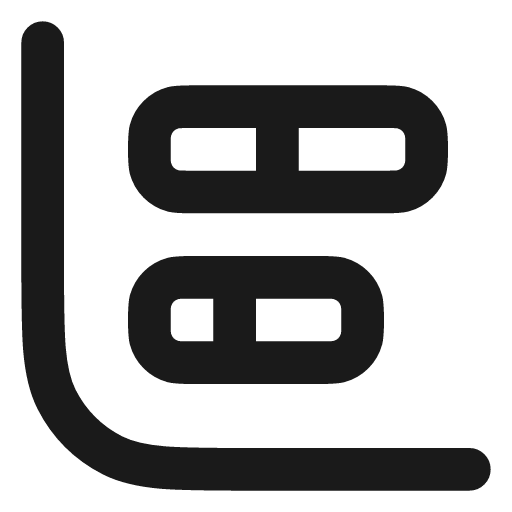 Chart bar stacked icon, line style, from Vadivam