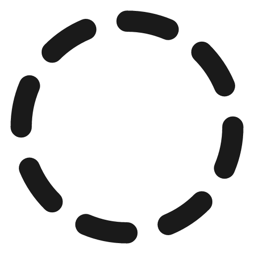 Circle dashed icon, line style, from Vadivam