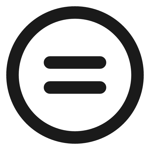 Circle equal icon, line style, from Vadivam