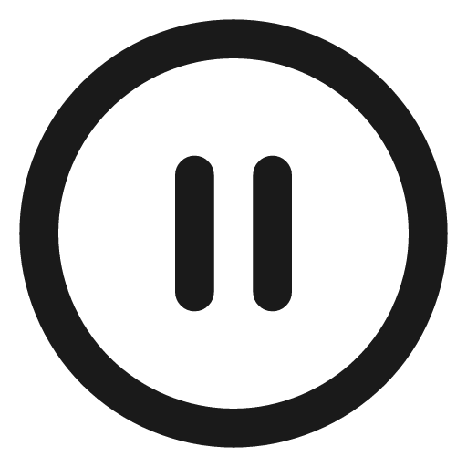 Circle pause icon, line style, from Vadivam