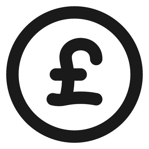 Circle pound sterling icon, line style, from Vadivam