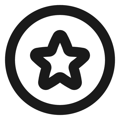 Circle star icon, line style, from Vadivam