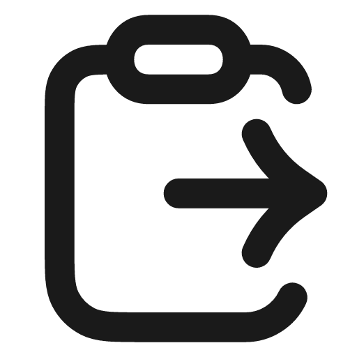 Clipboard paste icon, line style, from Vadivam