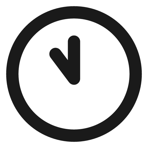 Clock 11 icon, line style, from Vadivam