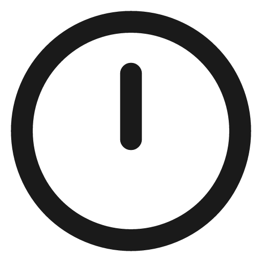 Clock 12 icon, line style, from Vadivam