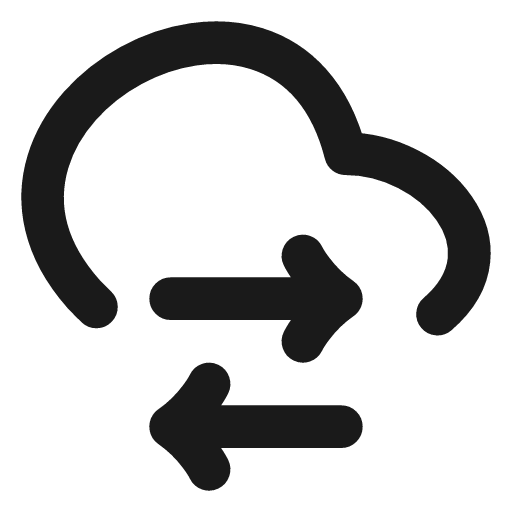 Cloud sync icon, line style, from Vadivam