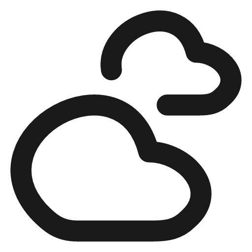 Cloudy icon, line style, from Vadivam