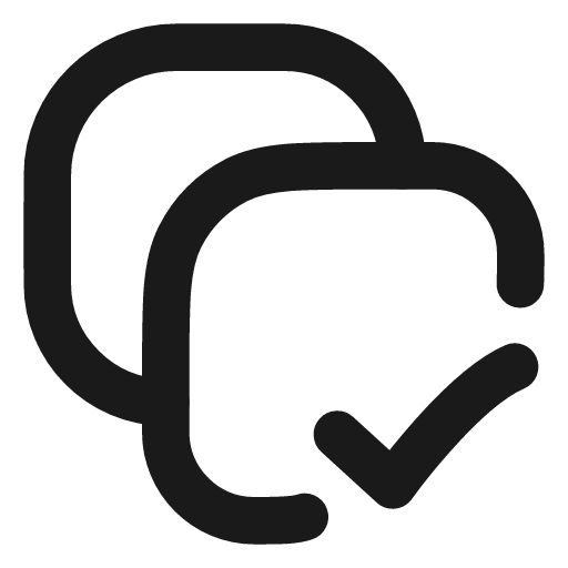 Copy check icon, line style, from Vadivam