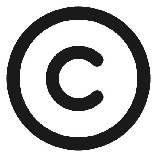 Copyright icon, line style, from Vadivam