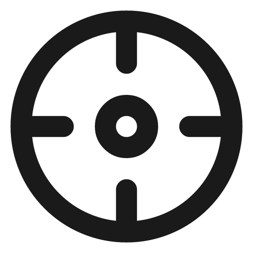 Crosshair icon, line style, from Vadivam
