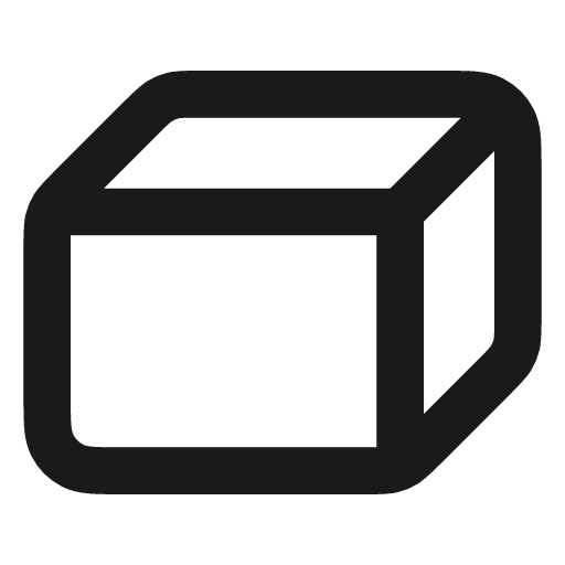 Cuboid icon, line style, from Vadivam