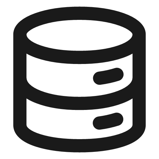 Database icon, line style, from Vadivam