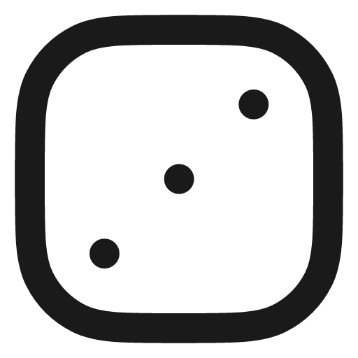 Dice 3 icon, line style, from Vadivam
