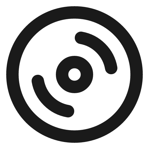 Disc 3 icon, line style, from Vadivam