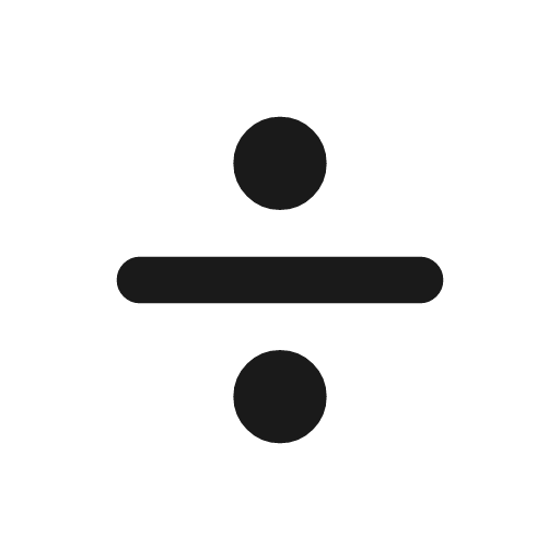 Divide icon, line style, from Vadivam