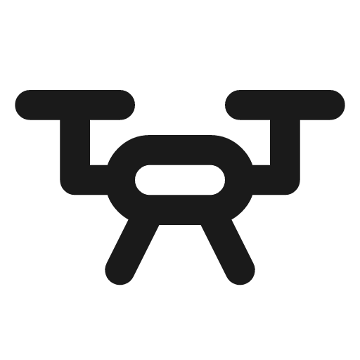 Drone icon, line style, from Vadivam