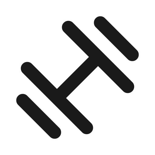 Dumbbell icon, line style, from Vadivam