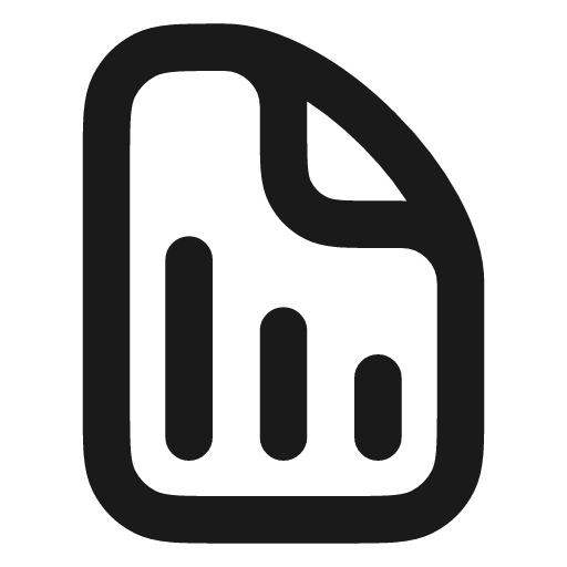 File chart column icon, line style, from Vadivam