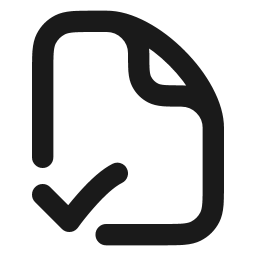 File check corner icon, line style, from Vadivam