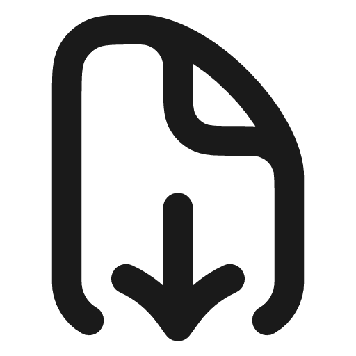 File down icon, line style, from Vadivam