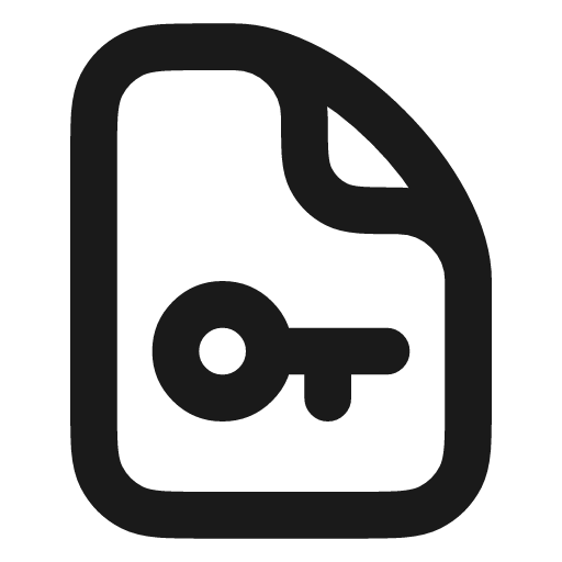 File key icon, line style, from Vadivam