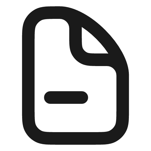 File minus icon, line style, from Vadivam