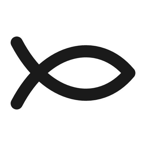 Fish symbol icon, line style, from Vadivam
