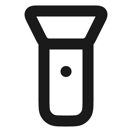 Flashlight icon, line style, from Vadivam