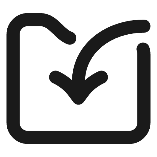 Folder input icon, line style, from Vadivam