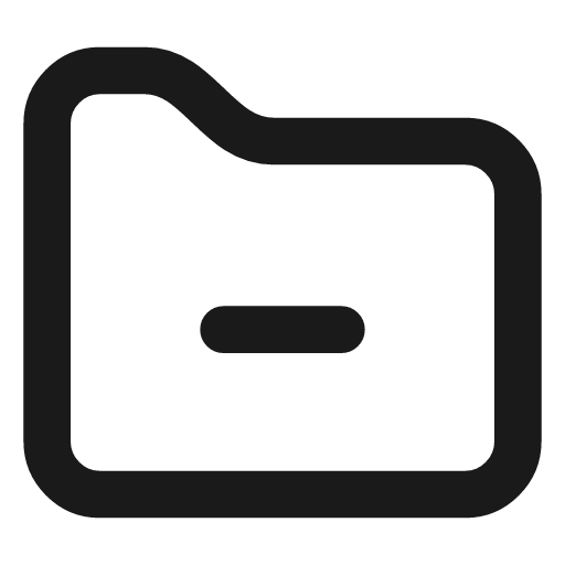Folder minus icon, line style, from Vadivam