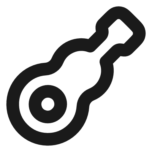 Guitar icon, line style, from Vadivam