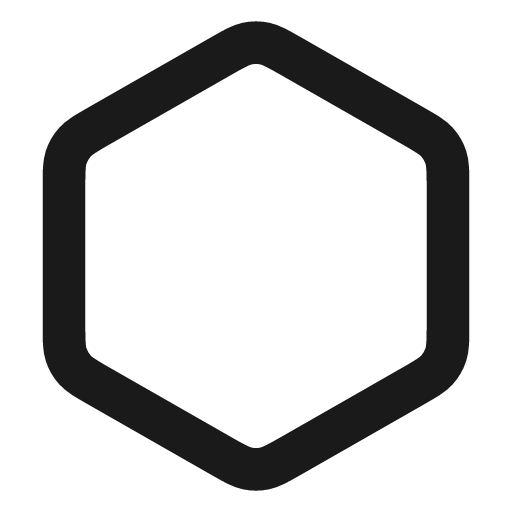 Hexagon icon, line style, from Vadivam