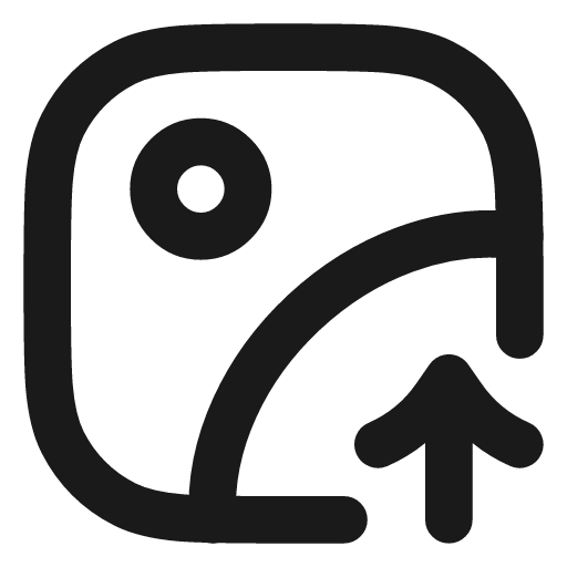 Image up icon, line style, from Vadivam