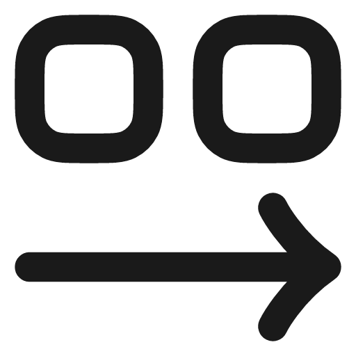 Layout arrow right icon, line style, from Vadivam