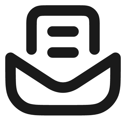 Mail open icon, line style, from Vadivam