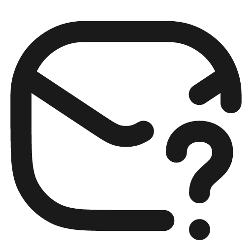 Mail question mark icon, line style, from Vadivam