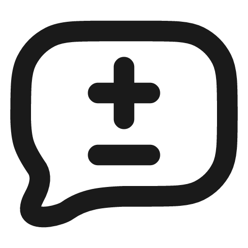 Message square diff icon, line style, from Vadivam