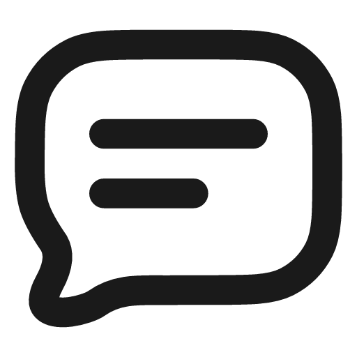 Message square text icon, line style, from Vadivam